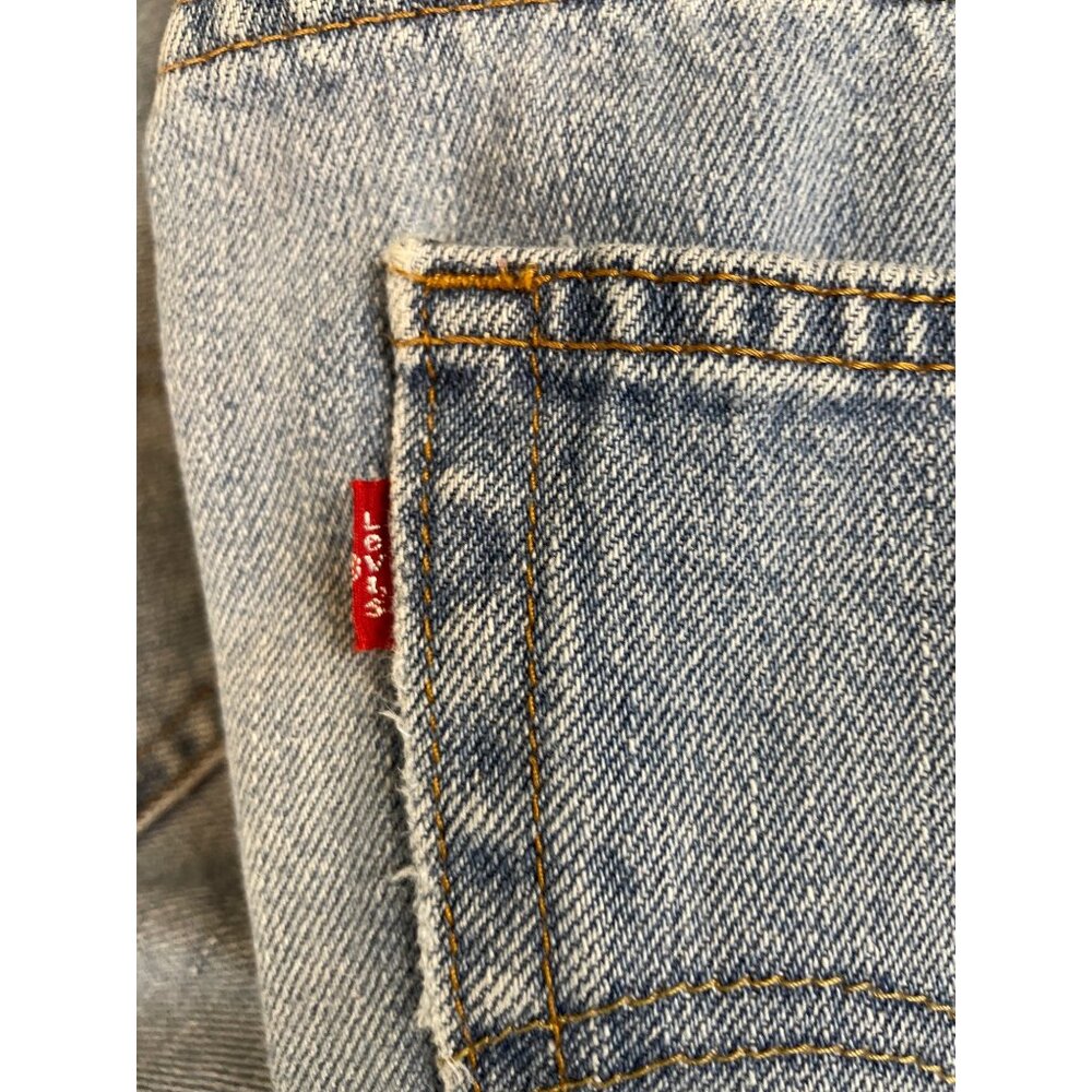 Levi's 505 Straight Fit Straight Leg Blue Denim Jeans Pants Men's 42 x 30 - Picture 6 of 10